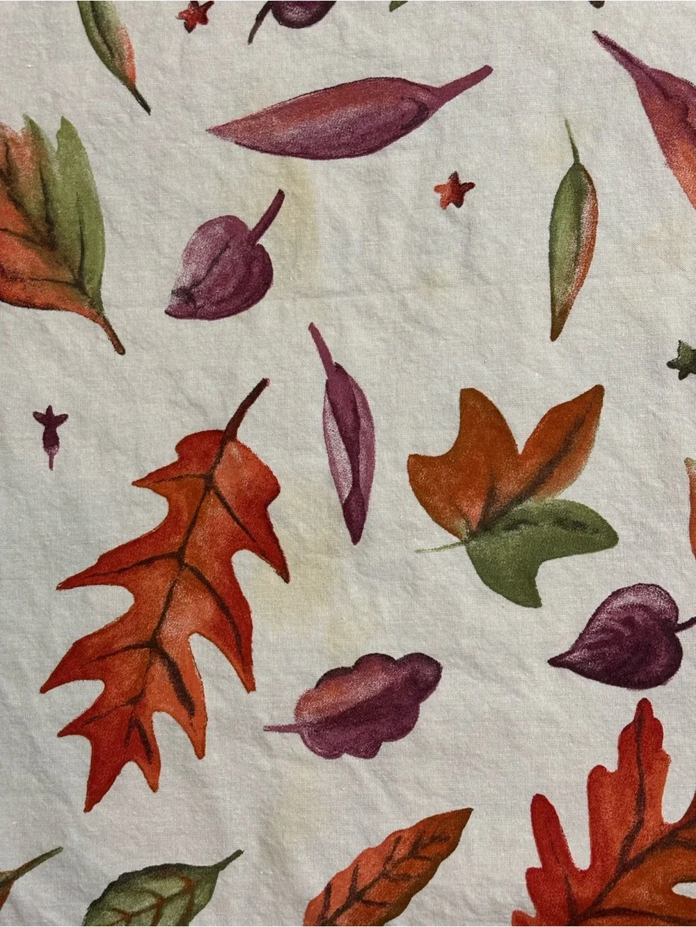 Tessitura Toscana Telerie Fall Tablecloth & 8 Cloth Napkins Leaves Thanksgiving